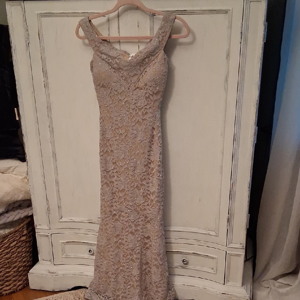 Elegant Lace Evening Gown